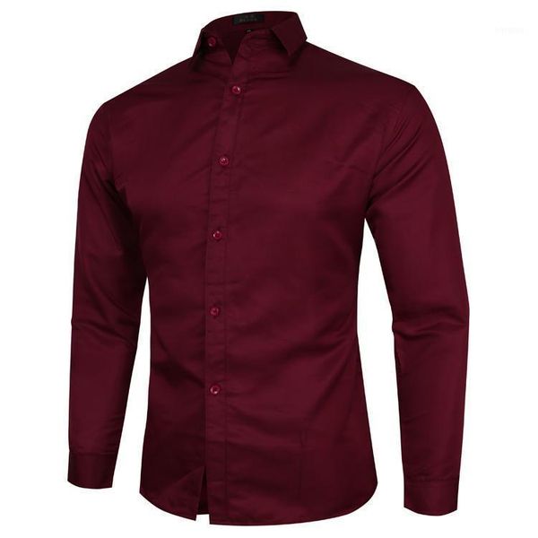 

plus size formal men's shirt dress blouse male long-sleeved solid color business casual shirt for men white black pink1
