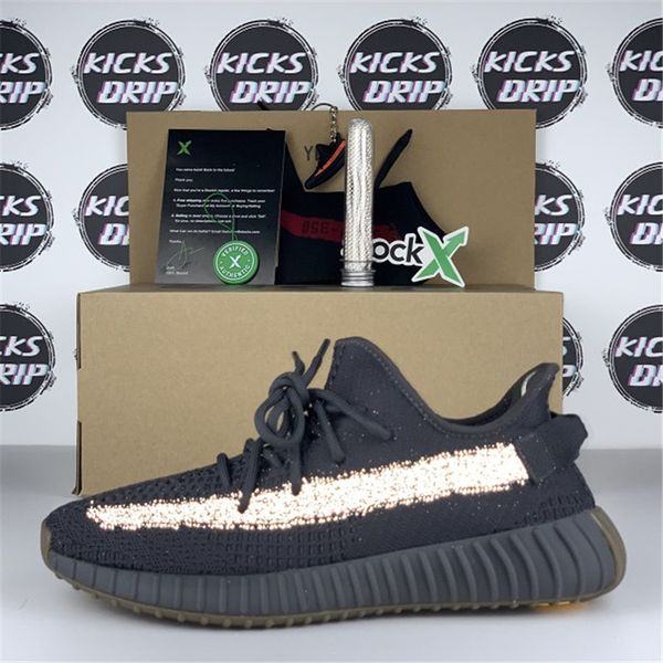 

kanye west tail light clay desert sage zyon cinder static reflective sneakers men women running bred shoes with box gifts