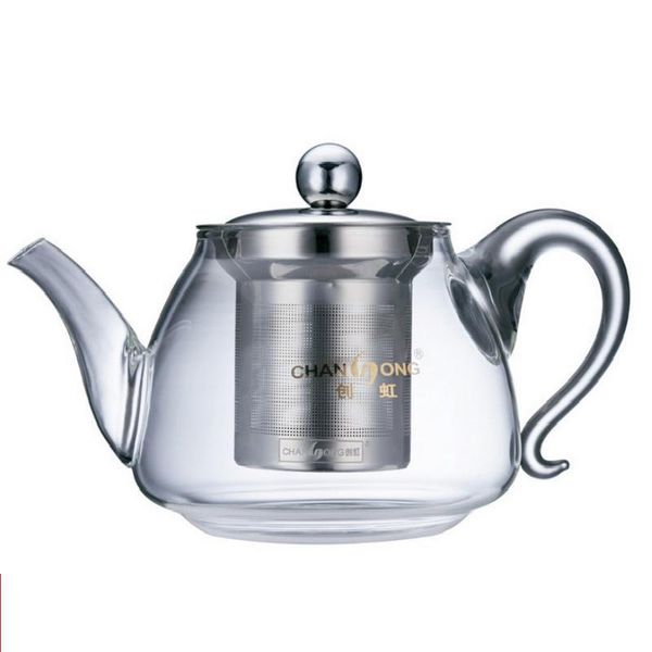 

heat resistant glass tea pot elegant cup glass tea set flower tea cup stainless steel filter glass teapot wmthvs