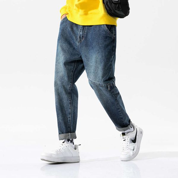 

urban harem loose 20 autumn korean jeans men's casual versatile pants, Blue