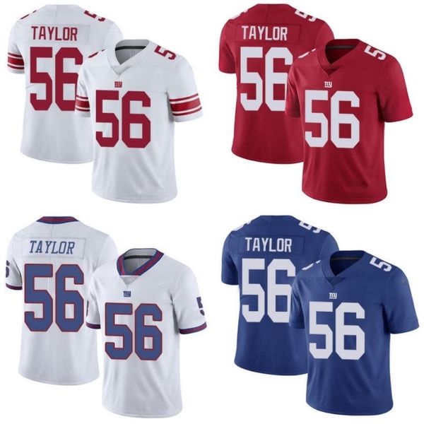 

new york giants men #56 lawrence taylor men's women youth jersey, Black;red