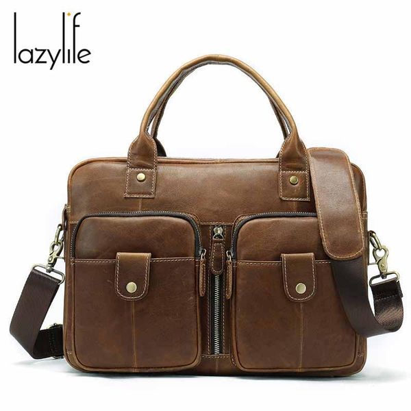 

lazylife men business bag for lapbriefcase bags handbags genuine leather office bags totes male