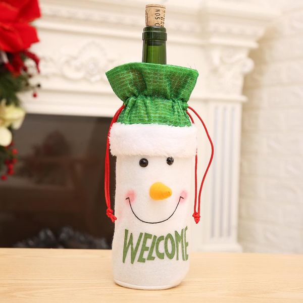

drawstring christmas wine bottle cover bags gift bags for xmas gift dinner party kitchen table christmas decorations for home bbyamo