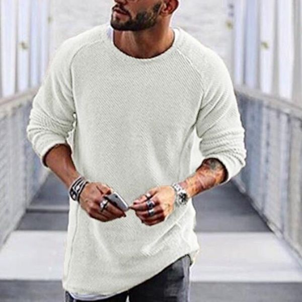 

man knitting garment round neck long sleeve rendering sweater men pullover casual mens sweaters for 2018 clothing1, White;black