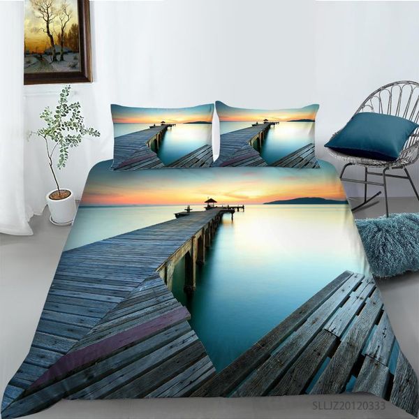 

bedding sets 3d lakeside landscape print set with pillowcase duvet cover twin full  king size comforter