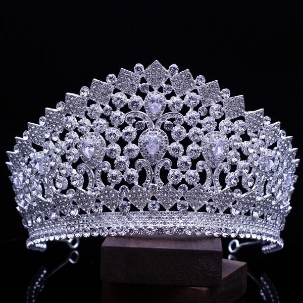 

lbridal роскошной головного убора недавно начали корону циркон высоких показать фото свадебных фотографий аксессуаров m, Silver