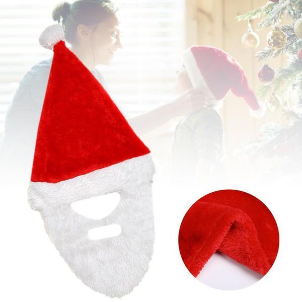 

christmas decorations santa hat for adults red velvet claus cap xmas hats with plush trim liner1