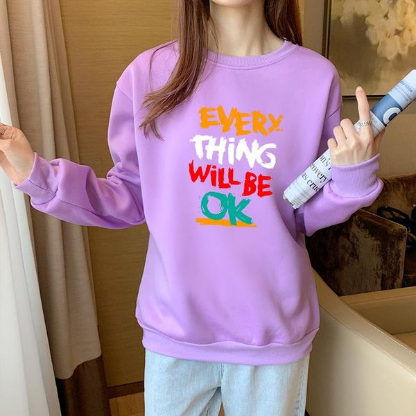 

women's hoodies & sweatshirts women velvet thicken letter print hoodie oversized 5xl sweatshirt harajuku aesthetic pullover casual loos, Black