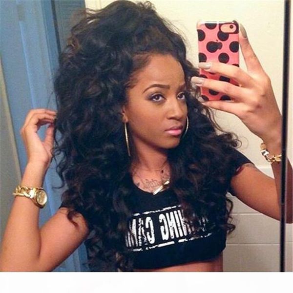 

curly human hair lace wig brazilian human hair full lace wig with baby hair bleached knots for black women in stock, Black;brown