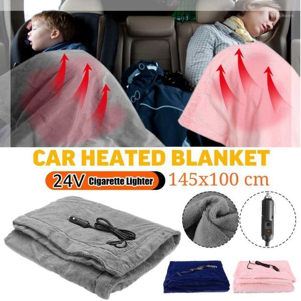 

145x100cm car electric heated fleece blanket warm winter cover heater massage pad quilt for drive sleep travel1