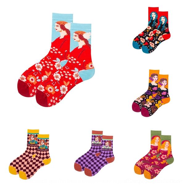 

99z3z autumn new and fashion korean students girl street cartoon and products autumn new personalized products korean personalized girl sock, Black