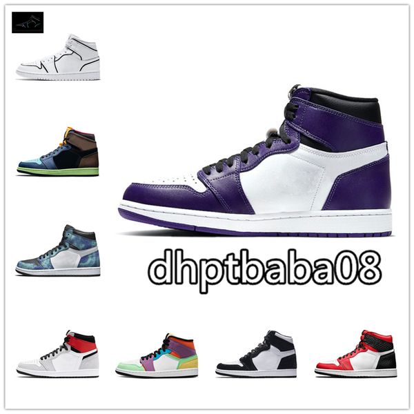 

new 1 1s basketball shoes jumpman og high twist lucky green bio hack reflective white royal chicago toe obsidian unc patent running sneakers, White;red