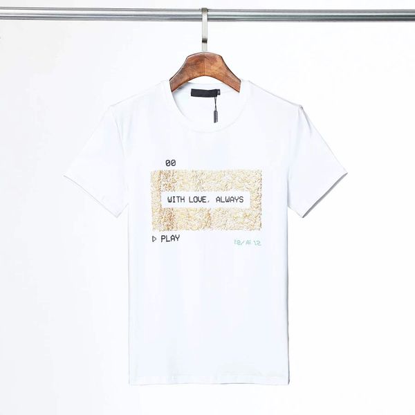 

summer famous mens t shirt letter print round neck short sleeve black white fashion men women tees clothing, White;black