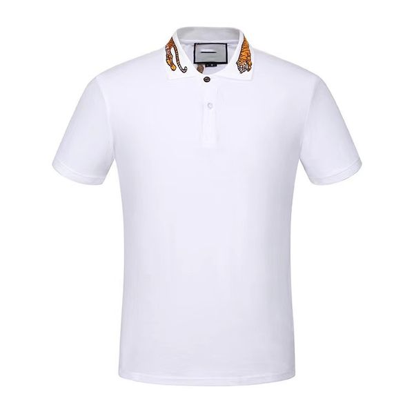 

2020 designer striped polo shirt t-shirt snake boros bee flower men's high street fashion horse polo luxury t-shirt, White;black