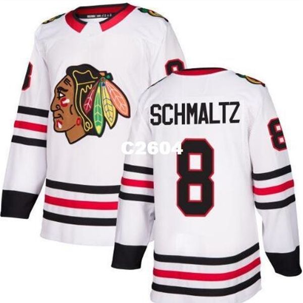 

real men real full embroidery 2018 mens chicago blackhawks star #8 nick schmaltz hockey jersey or custom any name or number jersey, Black