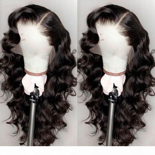 

loose wave wig lace front human hair wigs brazilian human hair wigs 360 lace frontal wig pre-plucked closure wig for women, Black;brown