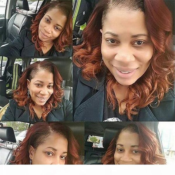 

indian virgin human hair 1b 35 full lace wig side part with baby hair for african american women, Black