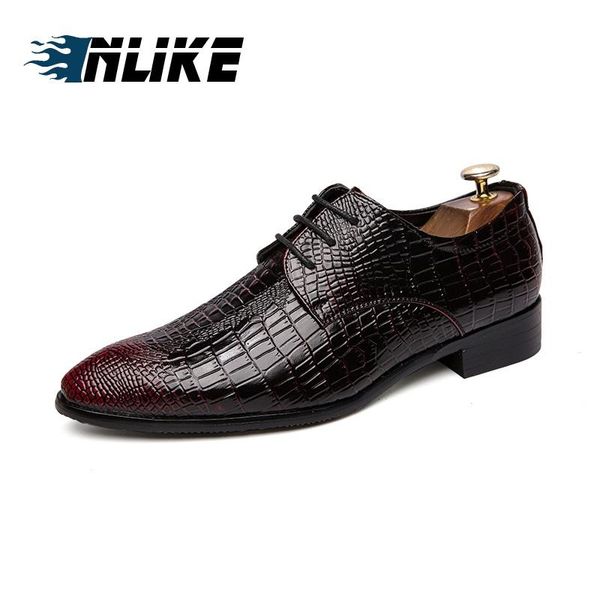 

men formal wedding shoes big size fashion men's office dress shoes lace-up, Black
