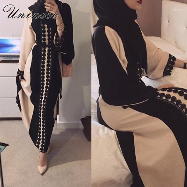 

muslim open abaya dress elegant lace cardigan long robe kimono jubah ramadan arabic long sleeve turkish islamic prayer clothing1, Red