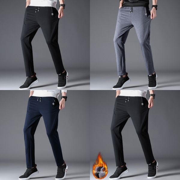 

men's casual slim fit casual sports autumn and winter new straight elastic waist youth sports pants fashion men's pants 4o9sv, Blue