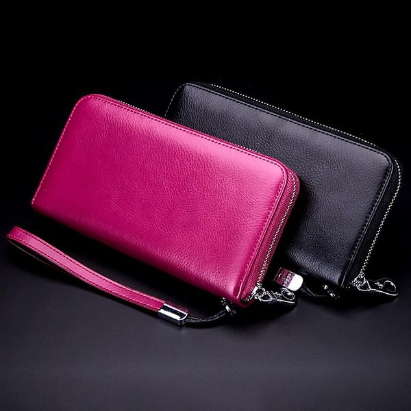 

wallets men wallet leather zipper clutch bag foreign trade long men's, Red;black