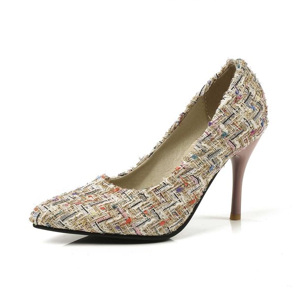 

dress shoes fashion pointed female 19 years spring high heel with shallow mouth 30-45 single, Black