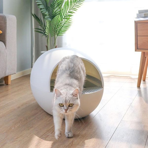 

cat beds & furniture egg automatic smart litter box splash-proof oversized toilet mat cats bed pet supplies1