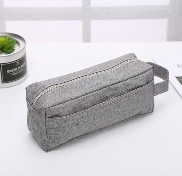 

5pcs women men pvc grey plain large capacity sport cosmetic bag outdoor