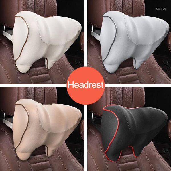 

car headrest pillow support memory foam comfortable support travel pillow massage to relieve fatigue cushions neck1