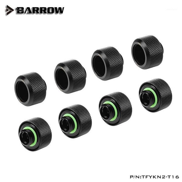 

fans & coolings barrow 8pcs/lot hand compression od16mm hard tube fitting / rigid tubing water cooling metal connector g1/4 petg acrylic1