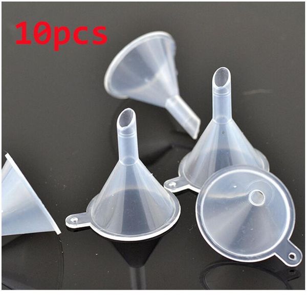 

10 pcs/lot plastic small funnels for perfume liquid essential oil filling empty bottle packing tool lab bbympf