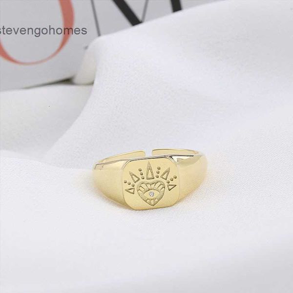 

opening s925 silver small square 18k geometric index joint ring