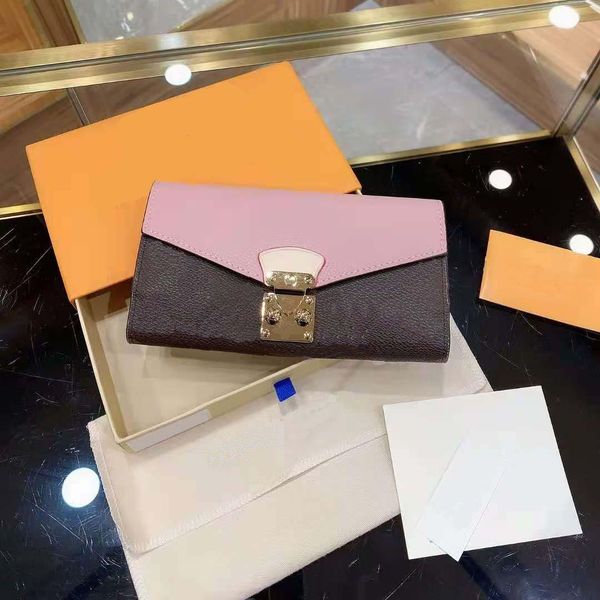 

luxury clutch leather classic wholesale frame with wallet high-end ladies 3a+ rectangular flip wallet letter pattern 02 aljfc, Red;black