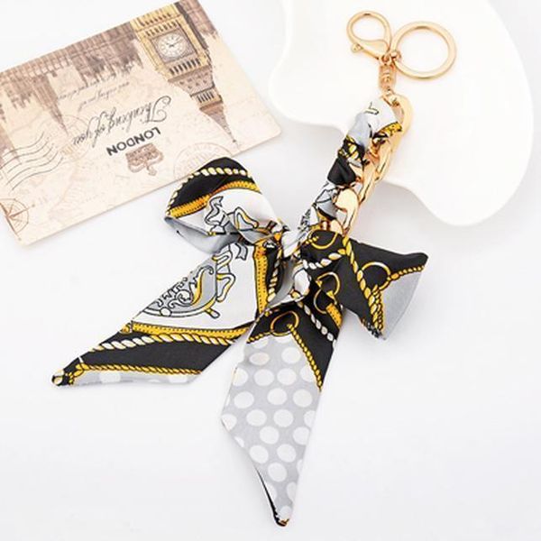 

new leather scarves ribbon butterfly key chain bowknot decoration tassels key ring women bag jewelry pendant ch3596 h sqcpre