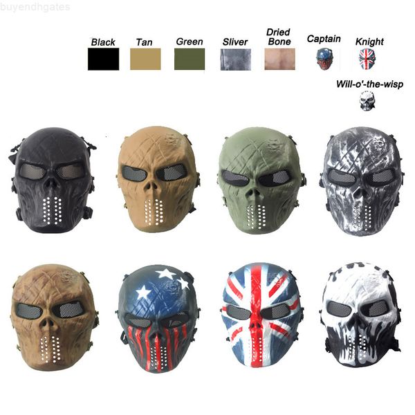 

tactical equipment outdoor shooting sports face protection gear full face tactical airsoft cosplay gost skull mask