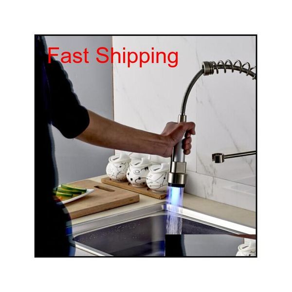 

led color changes nickel brushed faucet spout kitchen faucet r qylxwm homes2011