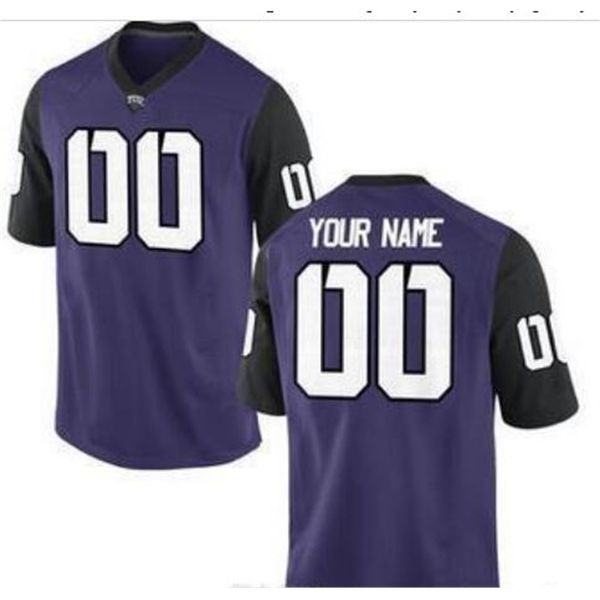 

custom 421s,youth,women,toddler, tcu horned frogs personalized any name and number any size stitched college jersey, Black