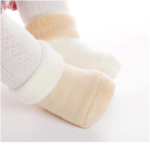 

2pair/lot 2020 new autumn and winter thick baby socks newborn socks warm baby fo qylkod, Pink;yellow