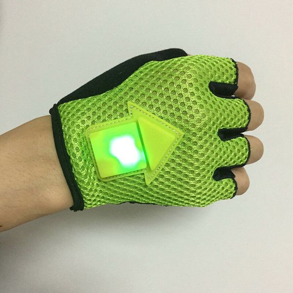 

smart led automatic induction turn signal warning light outdoor riding cycling gloves bhd2, Blue;gray