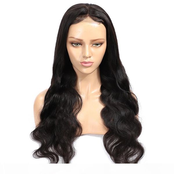 

wigs 4x4 lace closure wig body wave human hair wig for black women natural color density 150% human hair lace front wigs, Black;brown