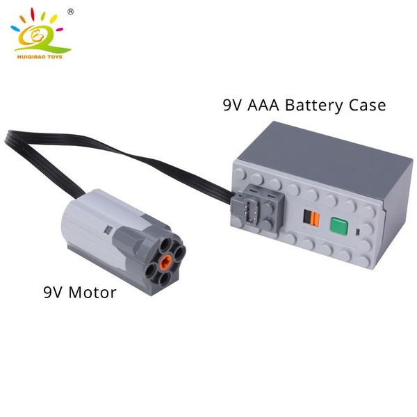 

huiqibao technic series building blocks moc train motor battery box model sets toy for children yxllbr rimmer