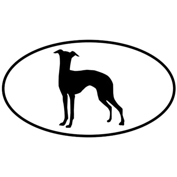 

13.5*7.5cm italian greyhound dog car stickers waterproof vinyl decal car styling truck decoration black/silver s1-0672