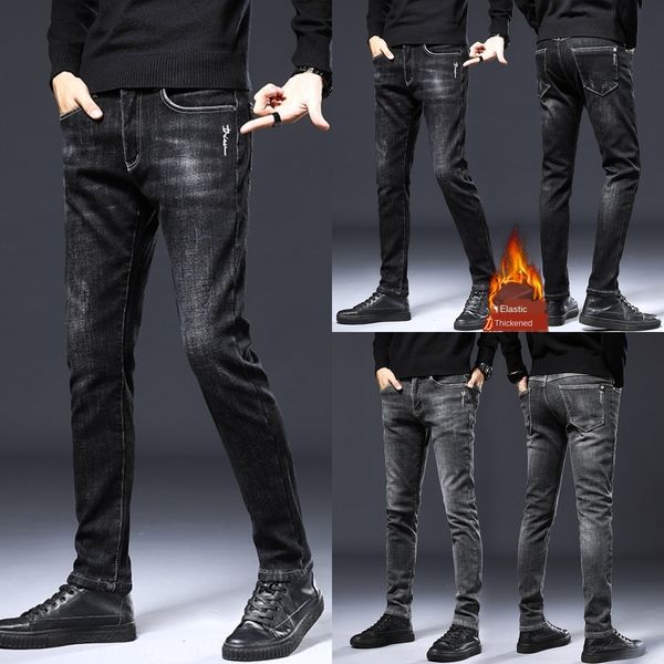 

j8ff washed street retro high jeans men and women straight baggy denim trousers hip hop casual trousers, Blue