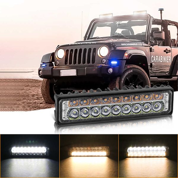 

new led headlights car motorcycle for boat tractor trailer off road 54w working light led spot work light truck front lights 12-24v