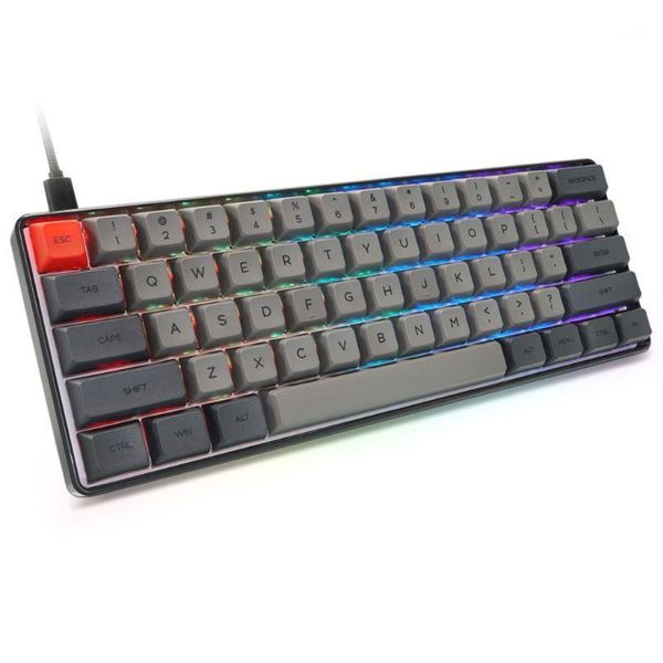 

keyboard mouse combos rgb led backlit wired mechanical keyboard,portable compact waterproof mini pbt h37b1