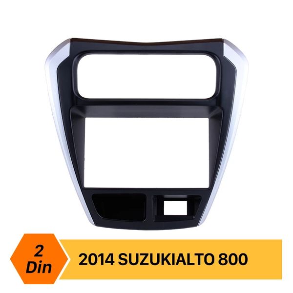 UV preto duplo DIN Kit de instalação para 2014 Suzuki Alto 800 Carro Fascia Fascia Audio Player Painel Frame Auto Estéreo