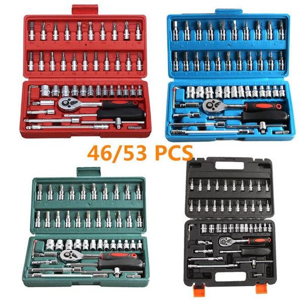 

socket wrench tools key hand tool set spanner wrench socket hand tools wrenches garage car wrenchs universal ratchet 53pc