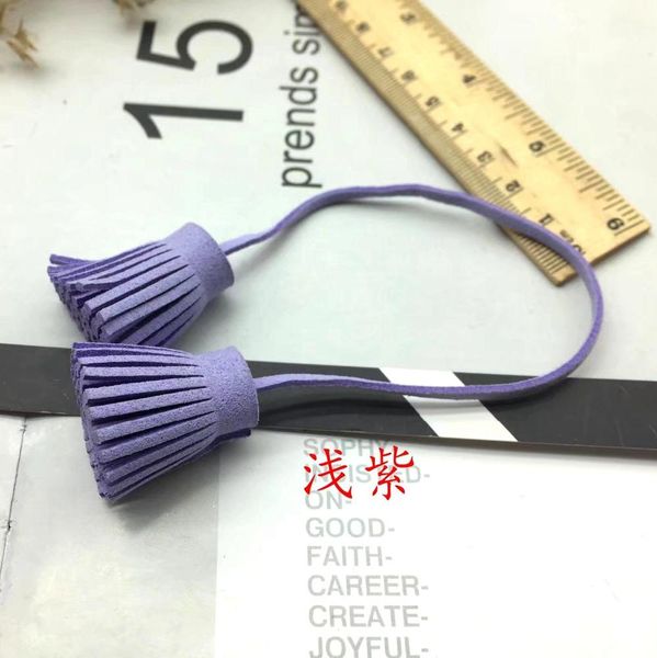 

12 шт. лот 3см потяните кольцо двойная голова искусственные кожаные кисточки бахромы бахромы кожаные кисточки отделка ключ кисточка для diy