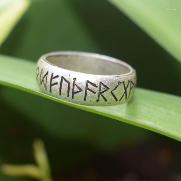 

1pcs viking rune amulet vintage norse rune rings1, Golden;silver