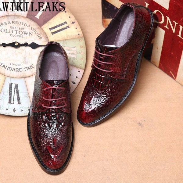

crocodile shoes oxford leather shoes men formal men zapatos de hombre italiano sapato social masculino sepatu pria schuhe, Black